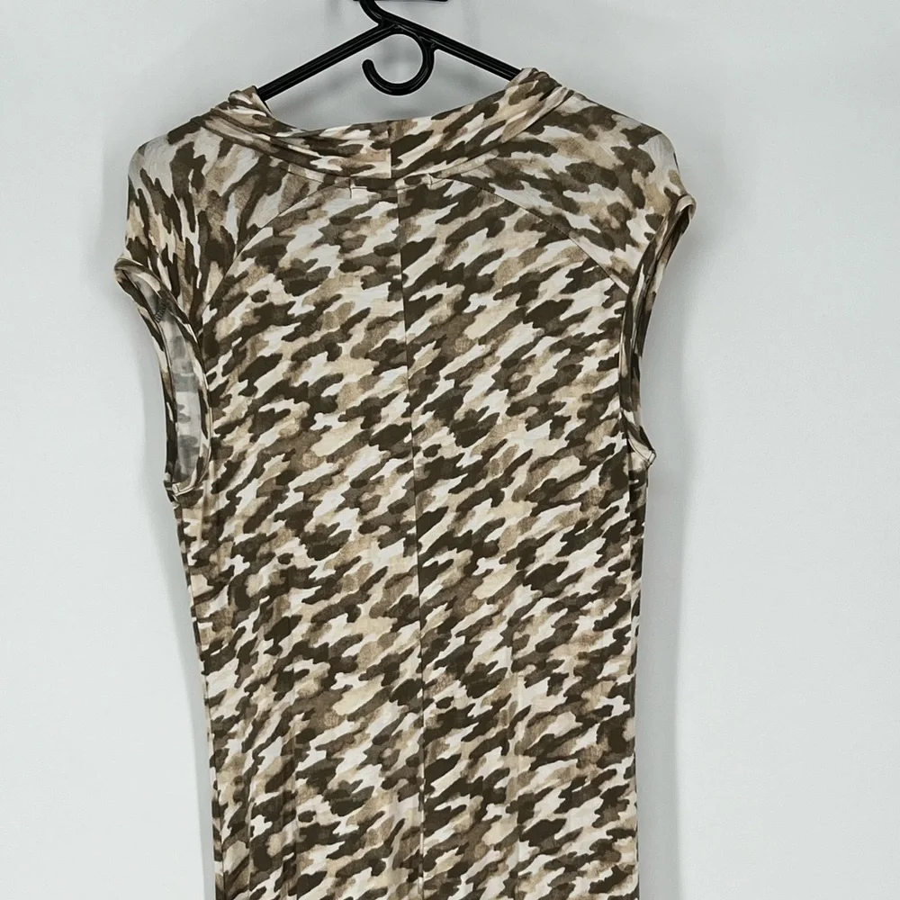 MICHAEL KORS MAXI DRESS IN CAMO, SLIPON SOFT‎ FABRIC